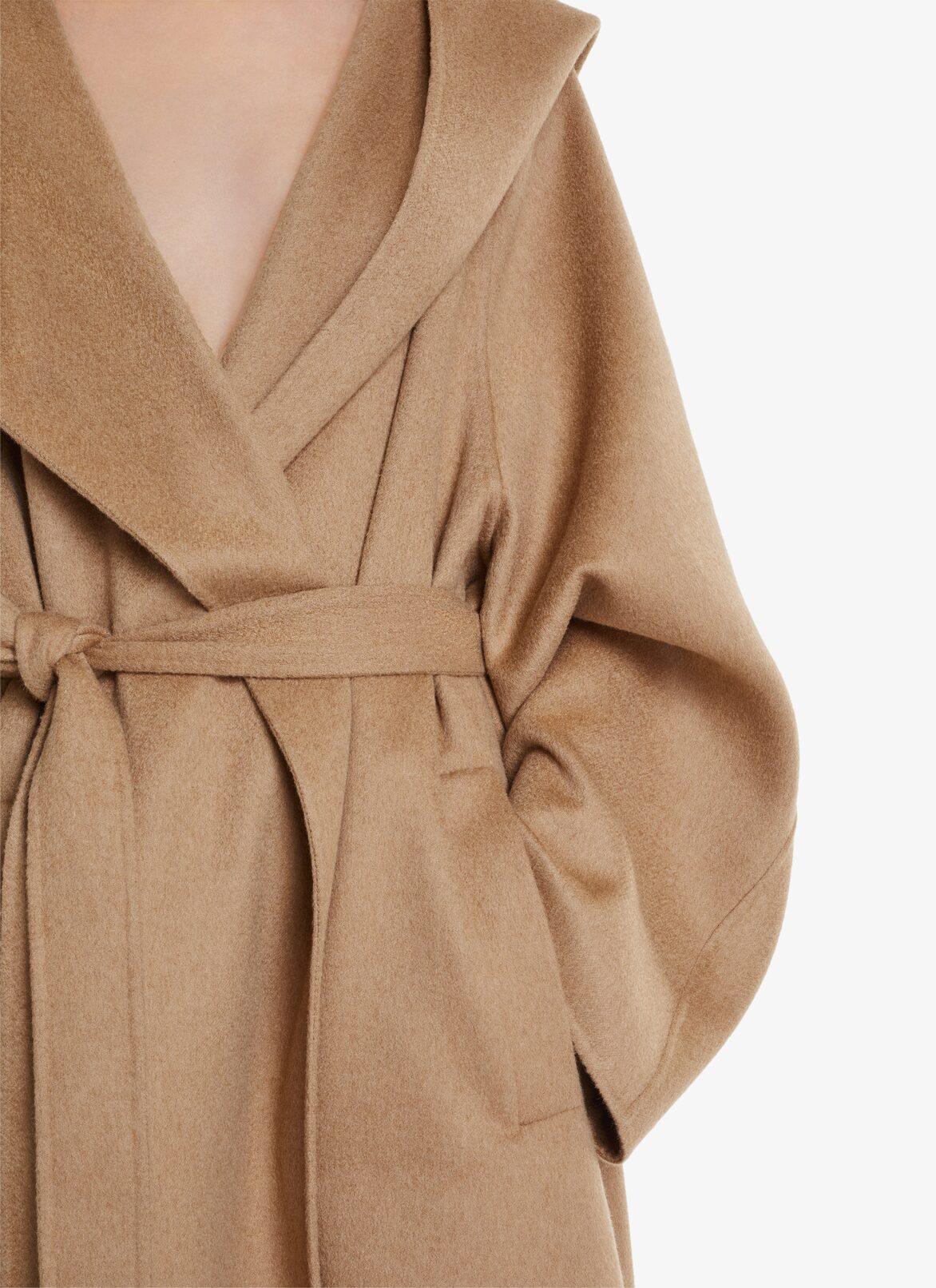 LONG WOOL COAT ALAÏA CAMEL LONG WOOL COAT